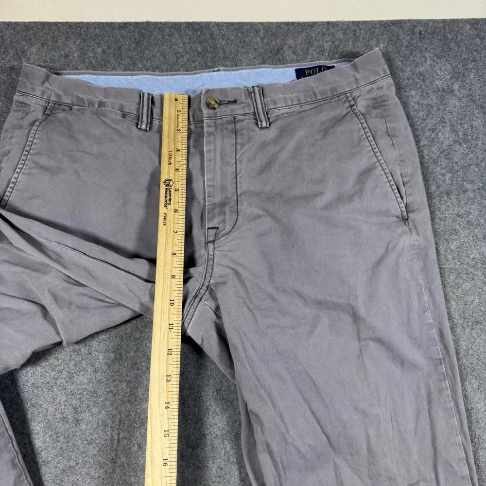 Polo Ralph Lauren Pants Mens 34x32 (34x30) Grey Stretch Straight Chino Trousers